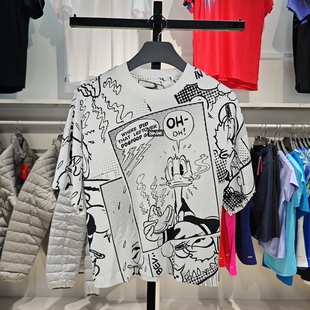 迪士尼米奇联名休闲运动T恤AHSS272 女子2022夏季 李宁短袖 文化衫