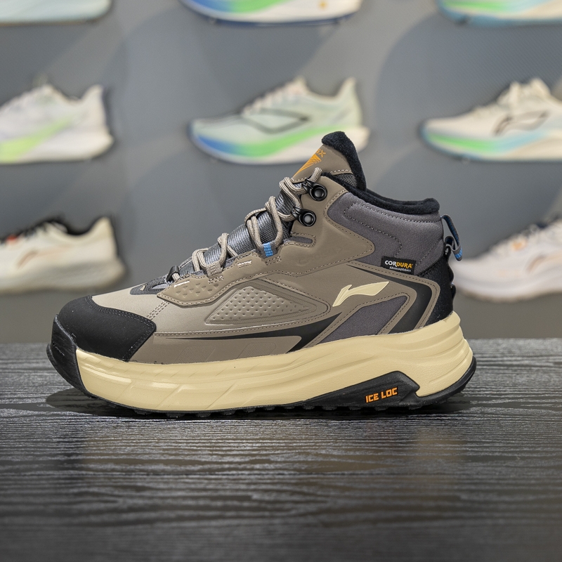 李宁加绒保暖男女通用系带休闲鞋