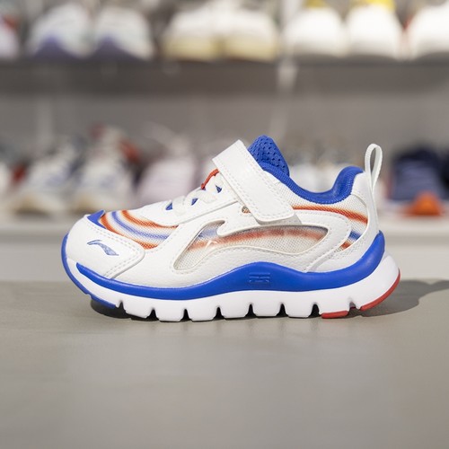 李宁男女小童星辰运动鞋2024春季新款减震回弹轻便休闲鞋YKNU028