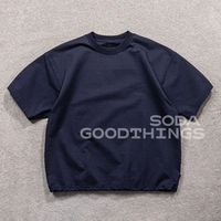 [Soda 24SS现货DAIWA PIER39 TECH DRAWSTRING重磅抽绳纯色短袖T恤]