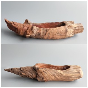 天然根雕摆件 风化木脱骨料原生态松脂松瘤松节创意花盆 个性盆裁