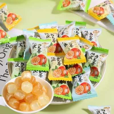 奇峰甘草陈皮乌龙茶硬糖清润甘甜办公室网红休闲解馋糖果小零食