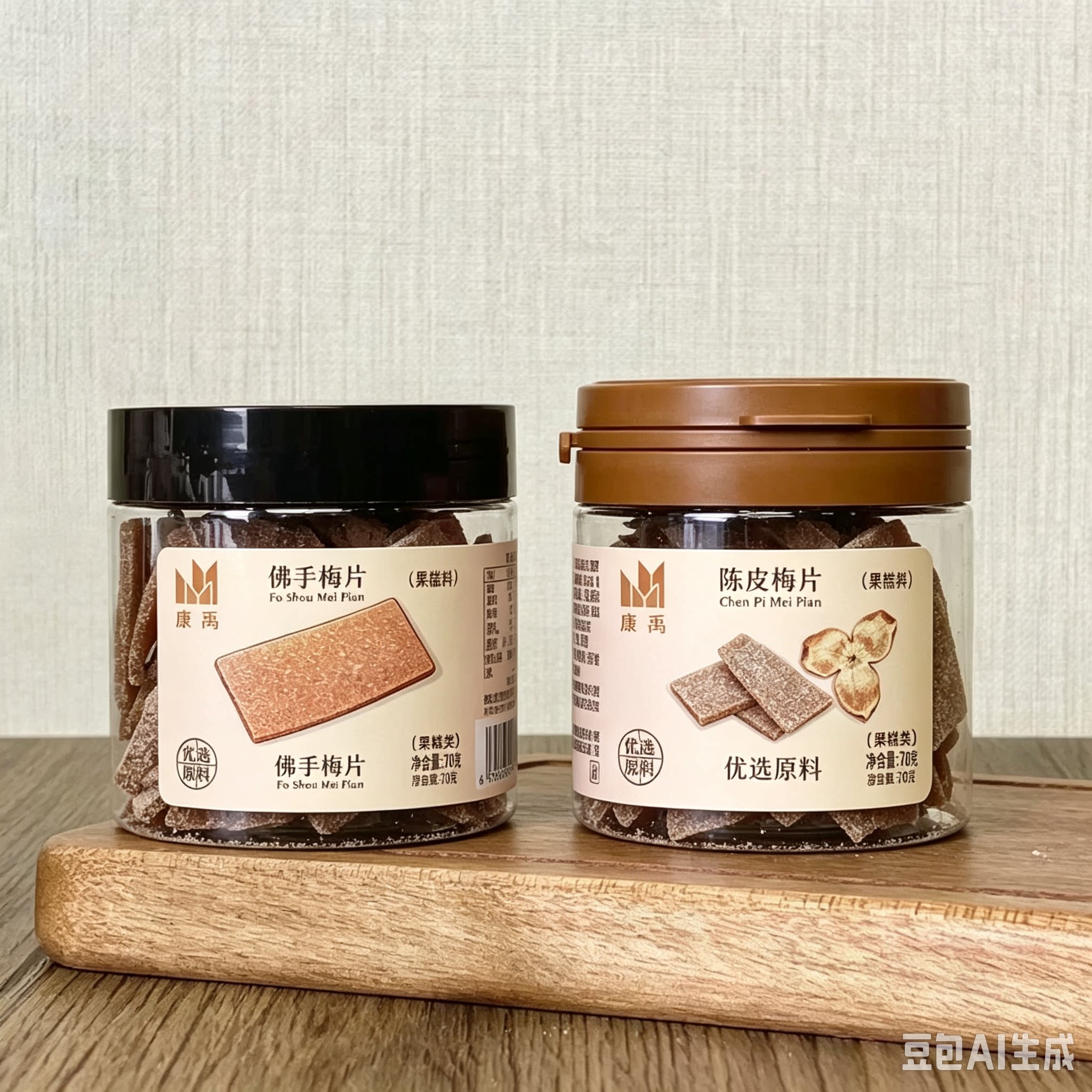 康禹佛手梅片70g原味陈皮梅片酸甜回甘开胃出行解腻蜜饯小吃