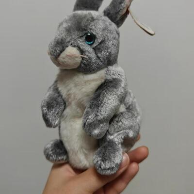 vintage中古ty老料毛绒玩具娃娃豆袋动物小兔子