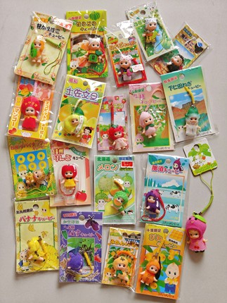 现货日本中古玩具地域限定变装丘比kewpie 挂件吊坠钥匙链钥匙扣