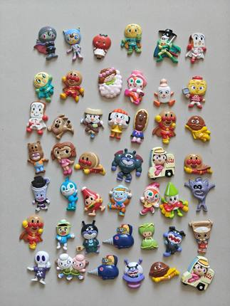 现货日本中古玩具咖喱蜜瓜方包面包超人细菌红妹边缘冰箱贴磁吸贴