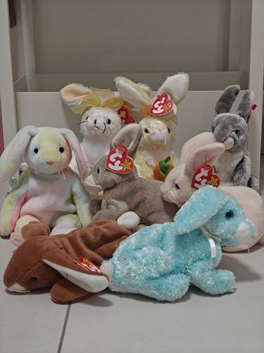 【现货】中古海淘ty豆袋毛绒布艺兔子两只包邮款和一只包邮款