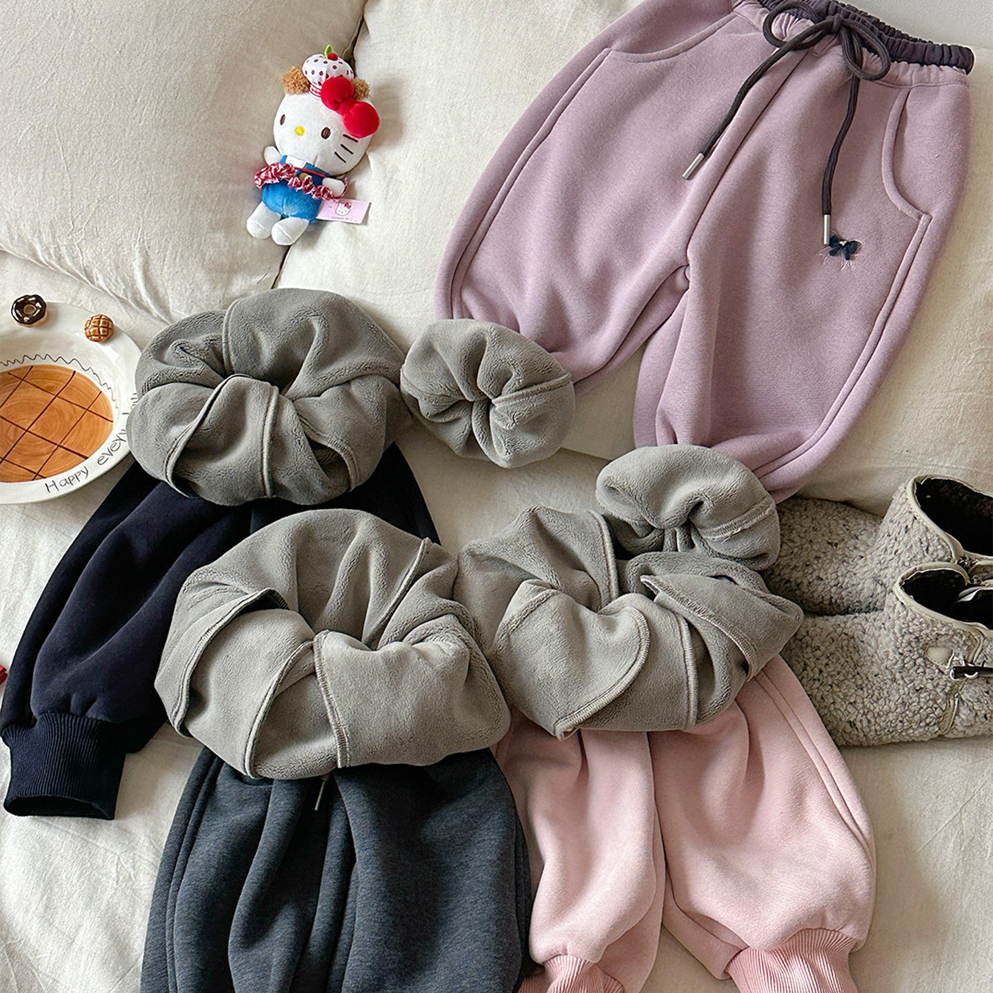 女童加绒裤子加厚外穿一条过冬