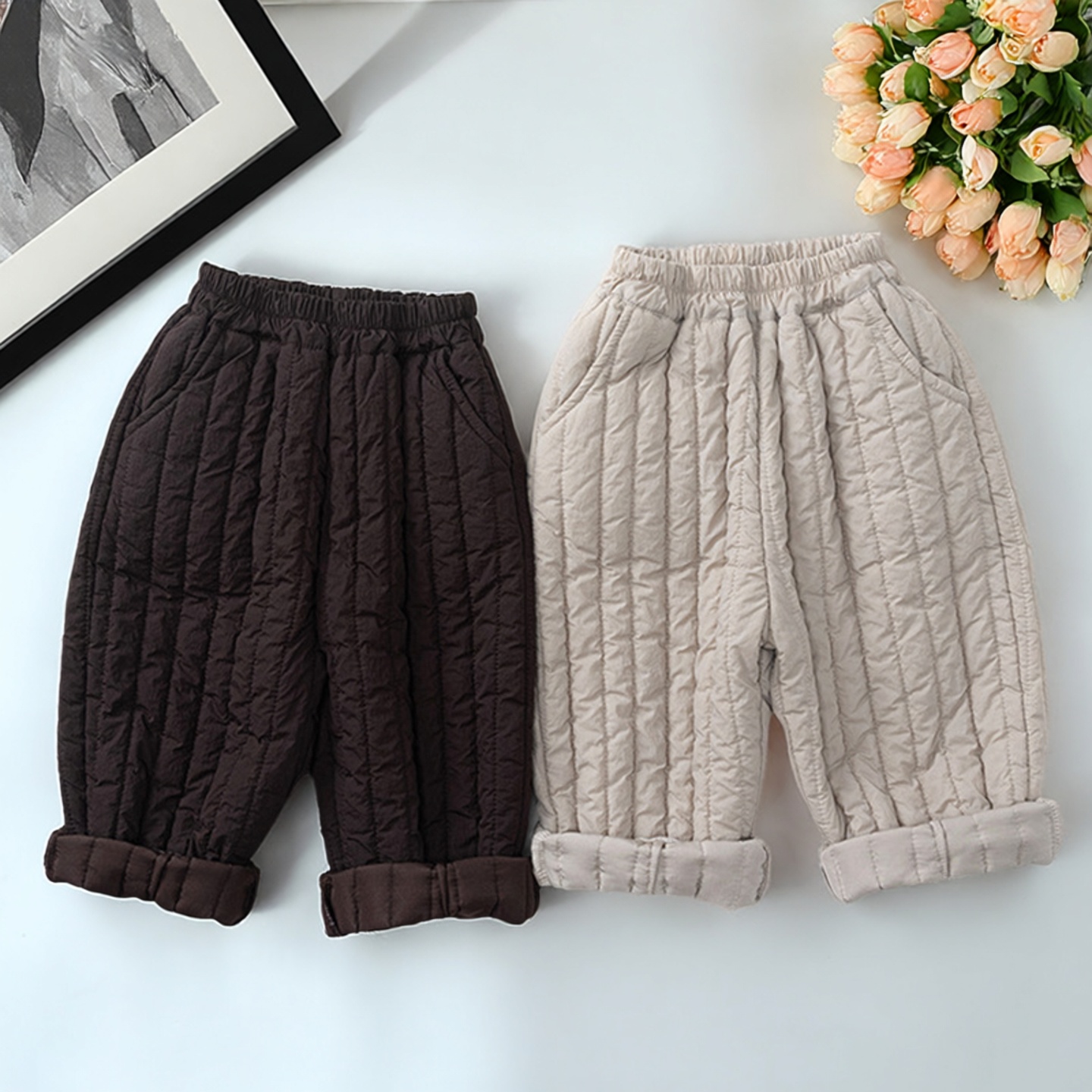 男童轻薄棉裤秋冬季二棉防风外穿