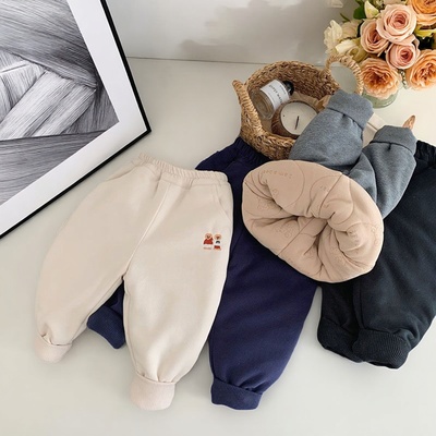 男女童棉裤一条过冬三层加厚夹棉