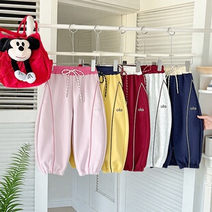 女孩宝宝超好看洋气运动裤 儿童韩系宽松卫裤 子2026春秋新款 女童裤