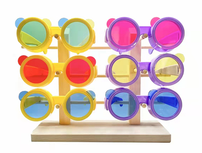 眼镜绿色幼儿科学实验