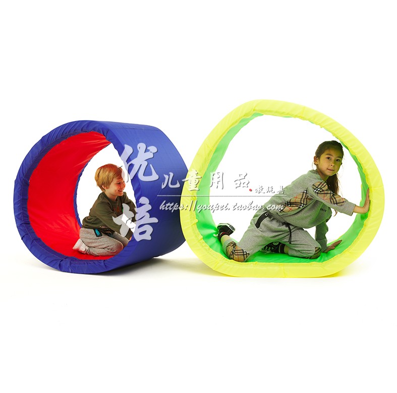 感统坦克履带 格乐普 幼儿早教园儿童幼儿园大滚轮钻爬滚筒 软包