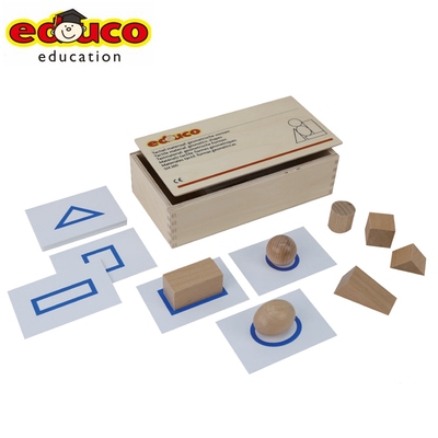 几何积木和轮廓高端幼儿早教园儿童立体平面图对应触觉感知玩具