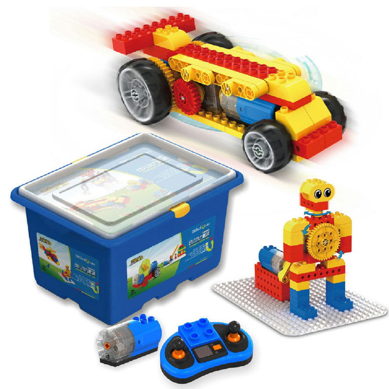 幼儿动力套装幼儿早教园儿童拼装积木益智玩具拼装模型机械电动