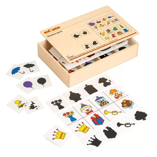 卡片配对游戏-找影子荷兰高端幼儿早教园儿童桌面益智记忆力对应