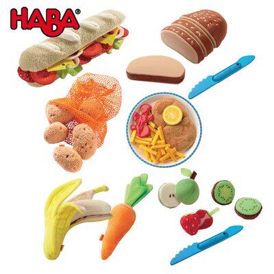 食物游戏套装HABA幼儿早教儿童过娃娃家角色扮演仿真食物组教玩具