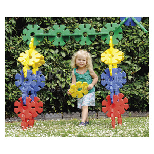 建构大太阳花组幼儿园儿童城市超大雪花片构建组空间建构拼插积木