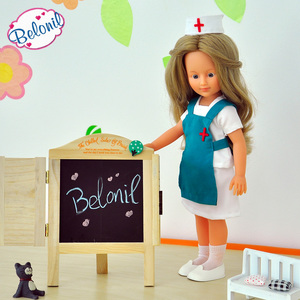 西班牙Belonil进口 幼儿早教园儿童过家家玩具仿真护士女娃娃35cm