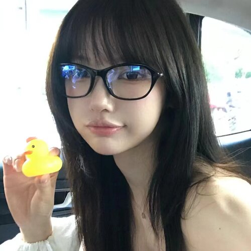 韩版复古猫眼椭圆黑框眼镜素颜