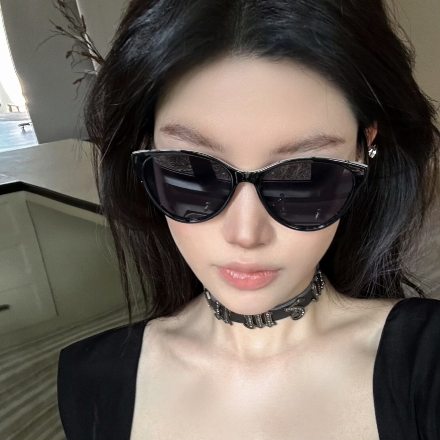 猫眼欧美复古墨镜女款gm辣妹眼镜