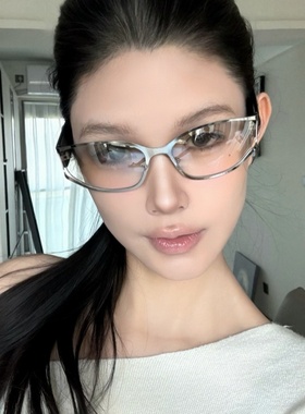 欧美风Y2K金属水银色凹造型墨镜