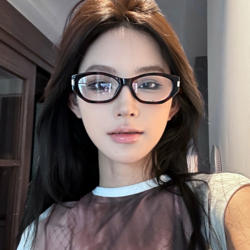 复古黑框猫眼粗边欧美风素颜眼镜