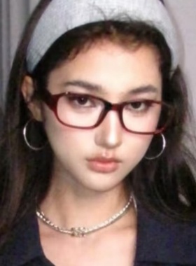 复古美式方框红色眼镜老钱风防蓝光可配度数近视平光镜圆脸显瘦女