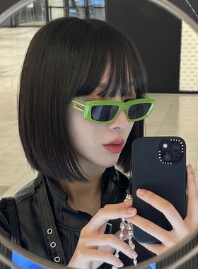 复古长方形猫眼欧美gm太阳眼镜女
