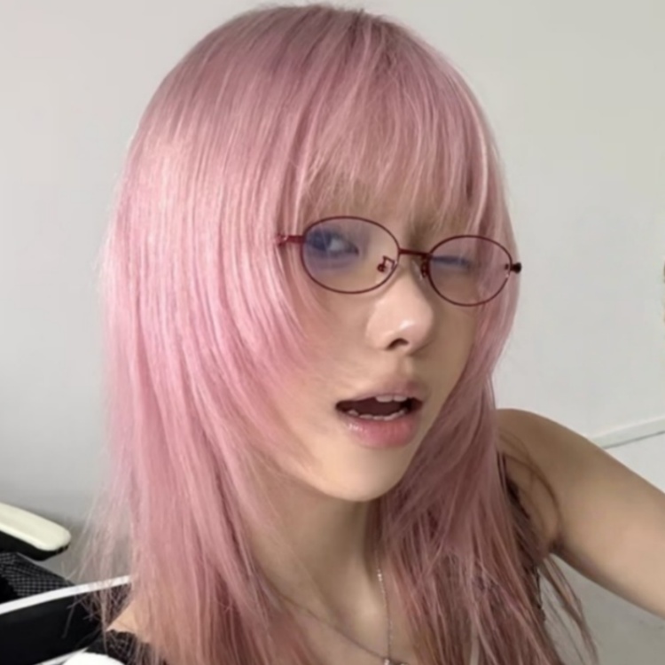 复古金属红色小框椭圆韩素颜眼镜