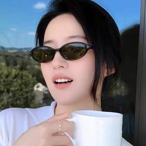 刘亦菲同款墨镜复古椭圆形猫眼