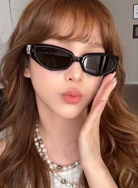 2025新款gm珠宝系列墨镜高级感猫眼时髦太阳眼镜女款潮方圆脸显瘦