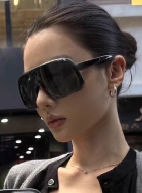 欧美风大框遮脸高级感太阳镜变色