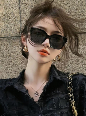墨镜高级感ins圆脸显瘦复古法式
