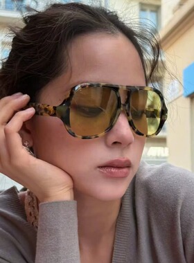 欧阳娜娜同款墨镜欧美风超大框