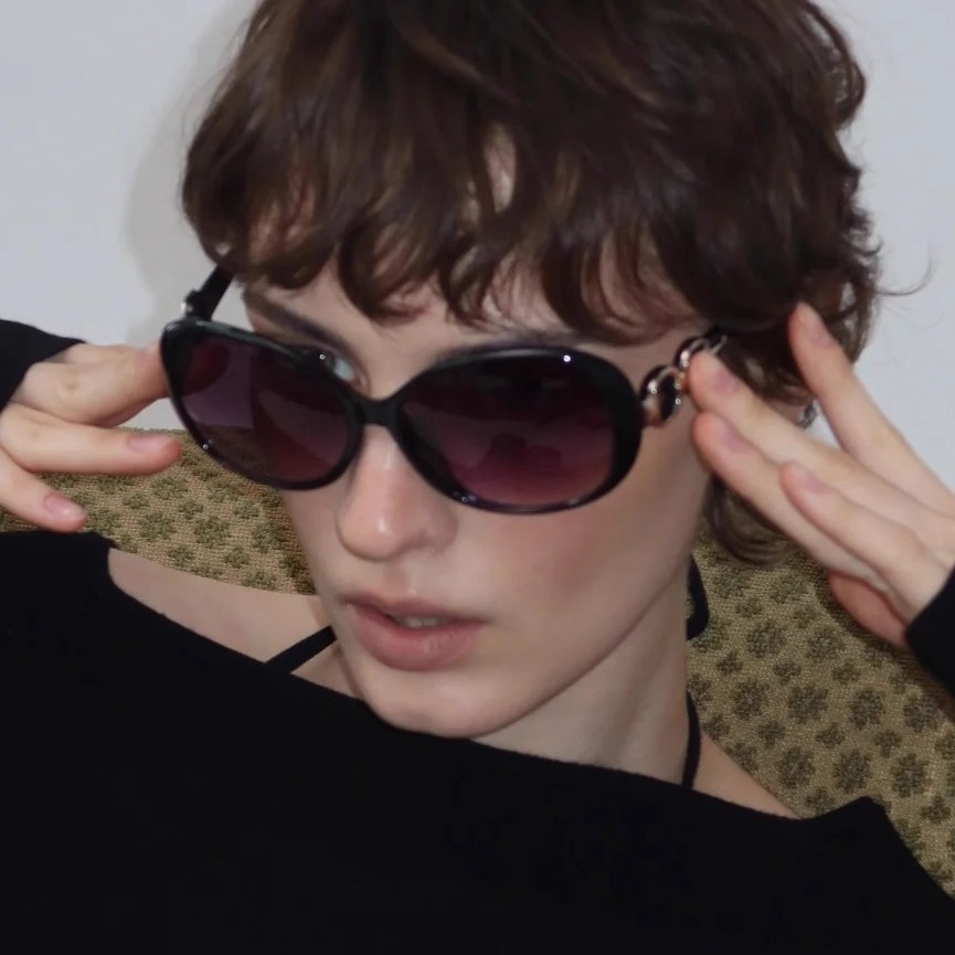 欧美复古大框蛤蟆镜墨镜高级感