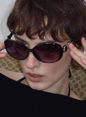 欧美复古大框蛤蟆镜墨镜高级感