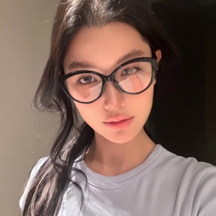 复古黑框素颜神器超轻镜框TR90猫眼方圆脸显瘦可配度数近视眼镜女