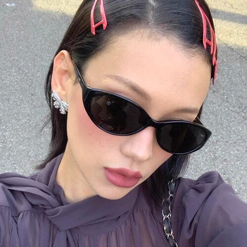 椭圆形猫眼高级感墨镜女欧美辣妹