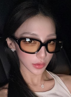 大框遮脸GM透明夜视黄墨镜高级感