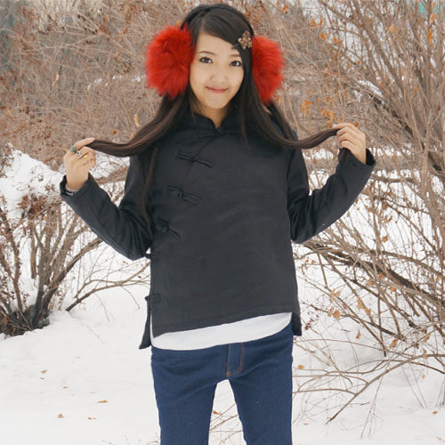 民族风唐装女装2022秋冬薄棉衣 盘扣宽松棉服外套老式棉袄 可定做