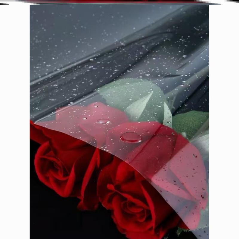 防尘包花纸鲜花玫瑰花插花花泥OPP膜防雨花束包装透明玻璃纸