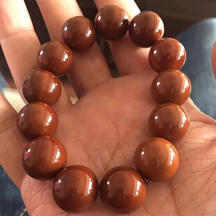 纯手工毕业级级猴头核桃纯手工正圆光珠全品龙炎料满足强迫症手串