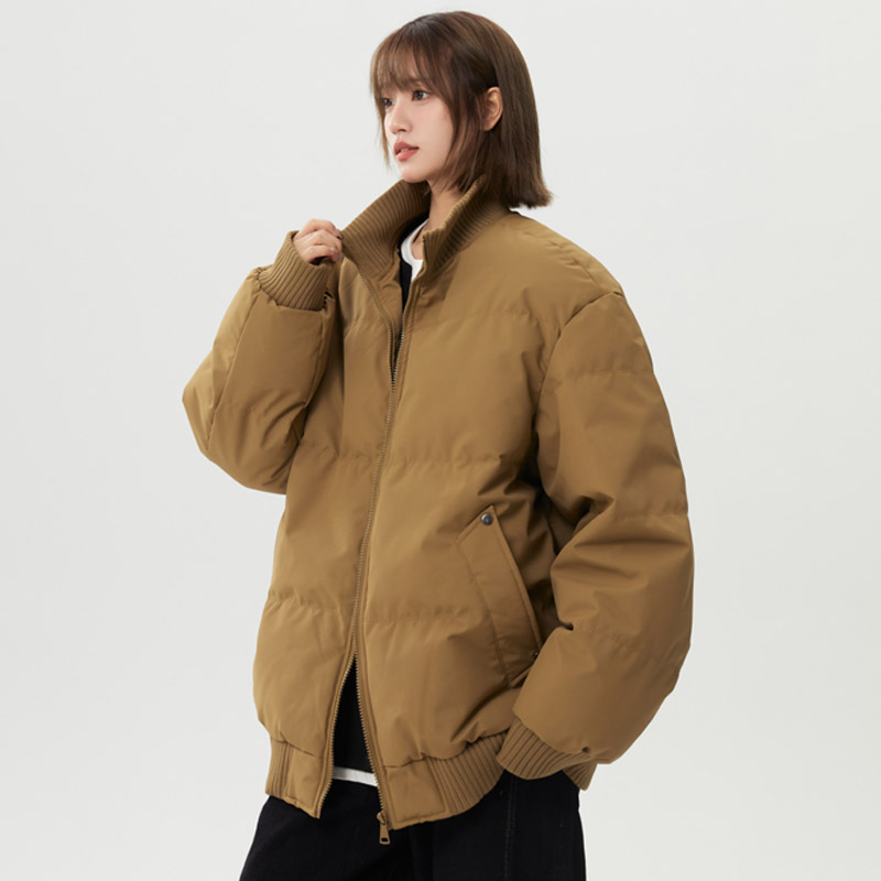 冬季美式户外立领棉衣女潮流宽松纯色棉服保暖百搭外套9025P88,男装棉衣,电商B203