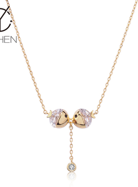 女轻奢小众小鱼双鱼座项链不掉色