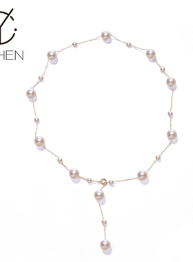 法式优雅满天星珍珠项链女时尚款ins小众设计毛衣链长款轻奢颈链