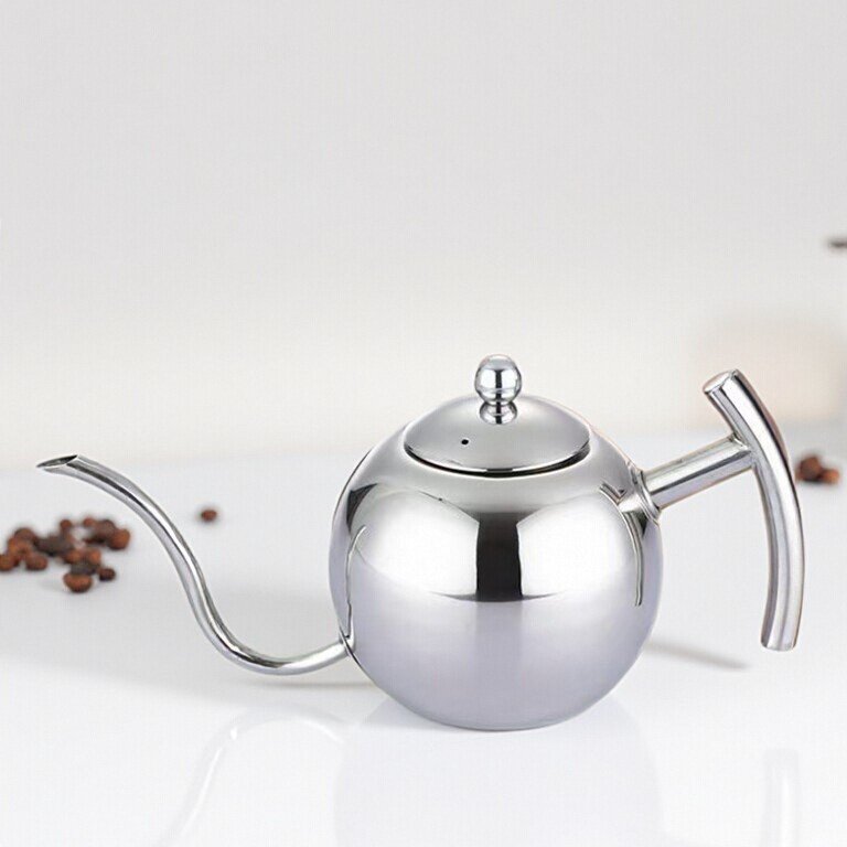 不锈钢泡茶壶水壶长嘴花茶壶油壶烧水壶带过滤网家用饭店餐厅酒店