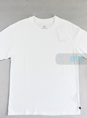 Nike耐克SB男子滑板静面纯棉休闲运动纯色短袖T恤DB9976-010-100