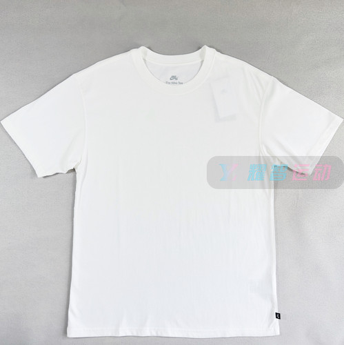 NIKE男子静面纯色纯棉短袖T恤