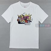 Nike耐克Jordan男子印花休闲运动圆领纯棉透气短袖 100 T恤FZ1940